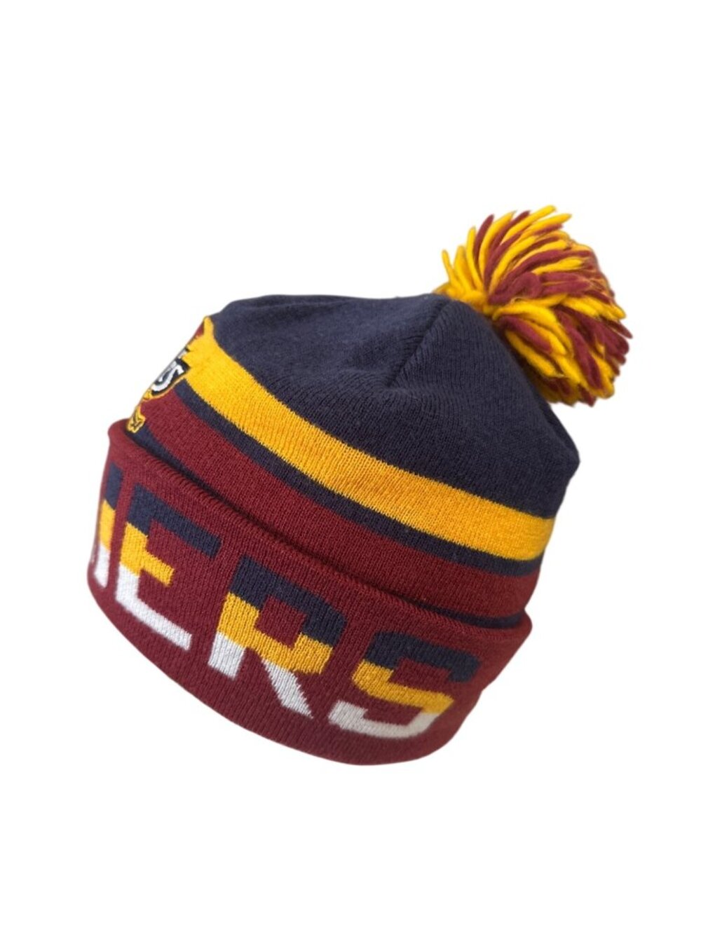 Cleveland Cavaliers Mitchell & Ness Pom Beanie Hat Maroon & Navy Basketball NBA - Picture 2 of 7